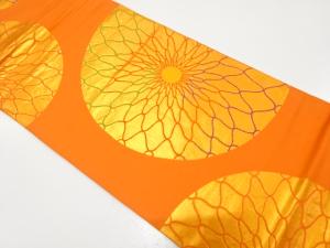 抽象花模様織り出し　袋帯